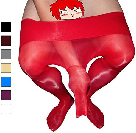 HIMEALAVOJJ Sleeve Closed Men's Oil Bright Seamless Pantyhose Stockings