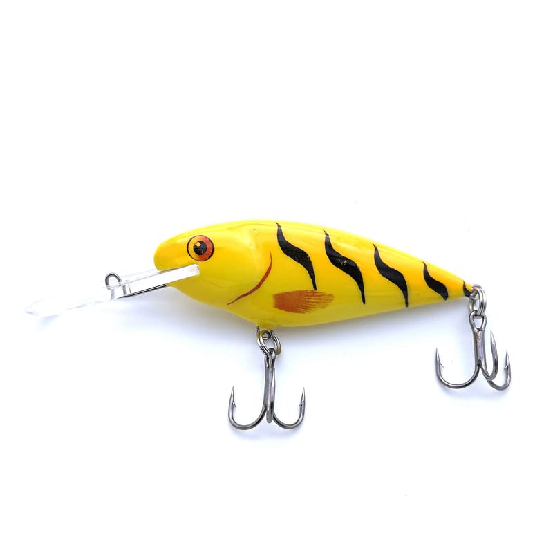 EVERBAY DORADO Wobbler Fishing Lure-Hard Crankbait-Fishing Tackle, Topwater Life-Like Swimbait for Perch Pike Zander Trout Salmon Catfish Chub Barbel Trolling in Freshwater, Floating - INVADER 9cm CL