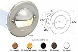Corona LED 12V Step Lights 7w Steel Round Face Plate with Frosted Glass Lens, Bronze CX-870-BZ