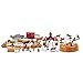 Sunny Days Entertainment Horse Farm Bucket – 71 Assorted Horses Toy Play Set for Kids, Boys and Girls, Plastic Cake Toppers Figures with Storage Container