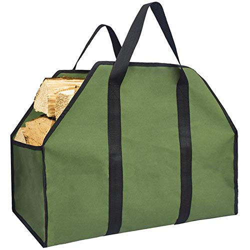 image for SODIAL Portable Storage Bag Waterproof Canvas Log Storage Bag Wood Fir