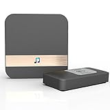 Mailiya Wireless Doorbell Kit/ Door Chime,1 Plug-in Receiver & 1 Push Button with 52 Chimes and LED Flash, Operating over 1000-feet for Home Business Office,No Battery Requiried, Black