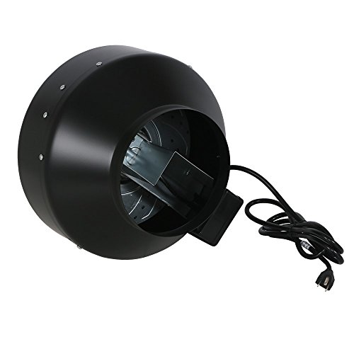 image for HURRICANE GL56736580 736580 Centrifugal Inline, 8-Inch, Black Built-in