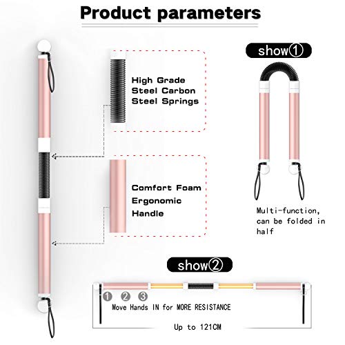 KimFit Arm Workout Equipment - Upper Body Exercise for Women Tones Strengthens Arms Biceps Shoulders Chest, at Home Fitness,Stretching, Strength Training, Physical Therapy Pink - Thumbnail 4