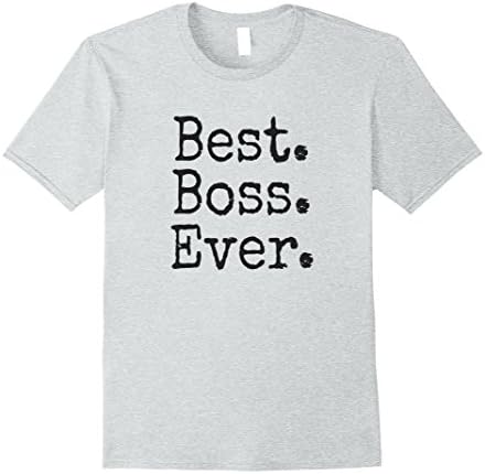 Mens Best Boss Ever T-Shirt Small Heather Grey