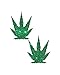 iHeartRaves Glitter Green Pot Leaf Weed Rave Pasties (Set of 2 Pasties)