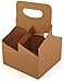 SCT 4-Corner Pop-Up Food and Drink Trays, 4-Cup Up to 24 oz, 6.5 x 6.25 x 9, Brown, Paper, 250/Carton