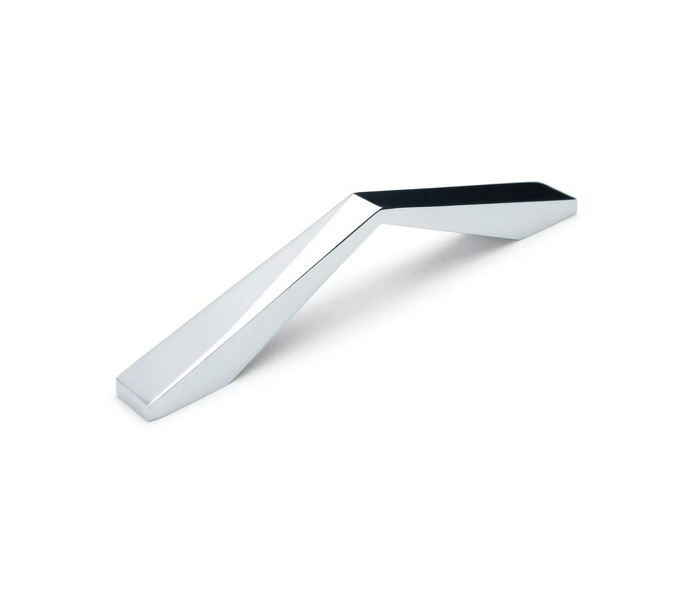 VIBORG 4 Pieces Zinc Alloy Modern Kitchen Cabinet Cupboard Door Handle Knob Pull Wardrobe Dresser Drawer Handles Pulls Chrome SA-778-PSS (Hole-to-Hole: 96mm)