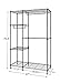 Finnhomy Heavy Duty Wire Shelving Garment Rack for Closet Organizer Portable Clothes Wardrobe Storage with Adjustable Shelves and Hangers,Thicken Steel Tube，Black