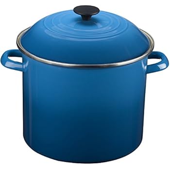 Le Creuset N5100-3059 Enamel Over Steel Stockpot, 20-Quart, Marseille