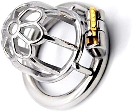 Bondage Masters Surgical Grade Stainless Steel Male Chastity Device, Ultra Short with 50 mm Ring, Silver