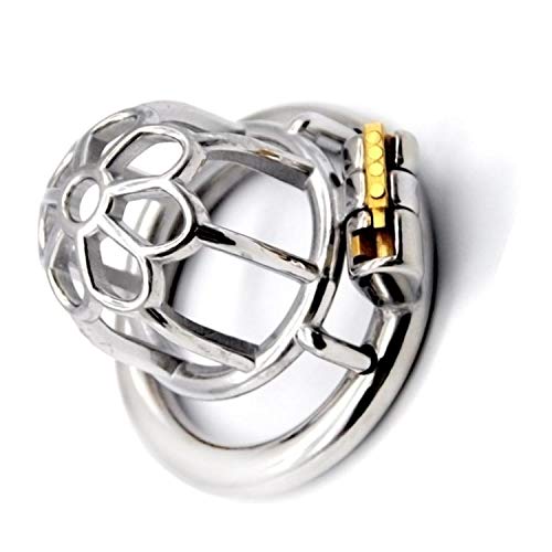 Bondage Masters Surgical Grade Stainless Steel Male Chastity Device, Ultra Short with 50 mm Ring