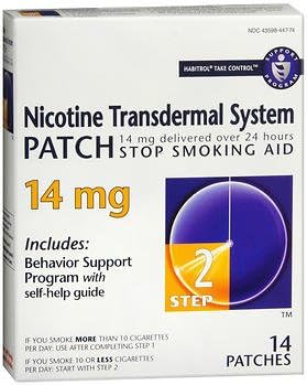 Habitrol Nicotine Transdermal System Step 2, 14 mg Stop Smoking Aid - 14 each, Pack of 5