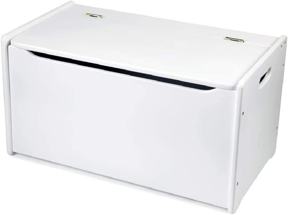 wooden white toy chest