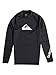 Quiksilver Men's All Time Long Sleeve Surf Tee Rashguard, Black, Large