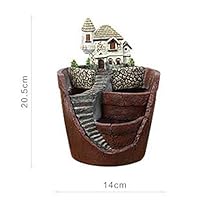 w-boll Vase Cartoon Castle Succulent Vases Figurines Ornaments Stairs Plants Flower Pot Artware Creative Gift Home Decor,Style 3