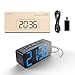 HAPTIME Digital Alarm Clock with FM Radio Dual-Alarm Snooze Large LED Display 12hr 24hr Format and Brightness Adjustable for Bedroom, Powered by USB Port and Backup Battery for Clock-Setting