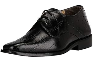 LIBERTYZENO Formal Shoes for Boys Genuine Leather Kids Dress Shoes Lace Up Oxford Shoes Animal Print Shoes for Wedding & Party