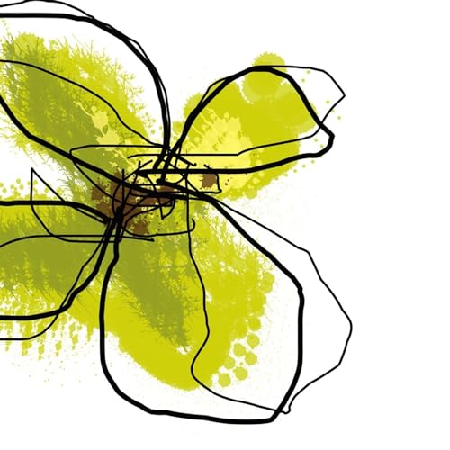 ART.COM Wall Art Print Green Petals by Jan Weiss, 24" x 24"