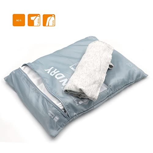 7 Sets Packing Cubes for Travel Luggage Organizers Storage Bags Waterproof and Lightweight Suitcase Compression Pouches (Grey)