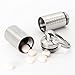 PPFISH Pill Holder Keychain - Compact Stainless Steel Nitro Pill Fob - Adjustable Length Design Waterproof Pill Case Container for Traveling
