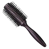 HOMEIDEAS Styling Essentials Natural Boar Bristles Hair Brush, Round Comb Ruled 2.2-Inch