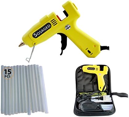 Hot Glue Gun, High Temp Heavy Duty Melt Glue Gun 60/100W Dual Power Kit with 15pcs Glue Sticks (0.43"x8") Ideal for DIY Arts and Crafts, Sealing, Quick Repairs, Decorations /Gifts Full Size (Not Mini)