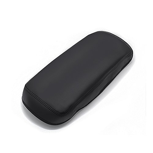 Kust fsx5662w Car Armrest Box Cover,Chevy Equinox Accessories Car Cusion,Auto Central Console Armrest Box Cover Fit for Chevrolet Equinox 2018 (Black-Black Stitches)
