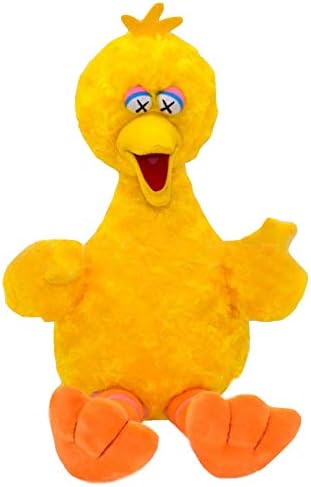 YXACE Kaws X Sesame Street Second Play Plush Toy Emma Big Bird Cookie Stuff Ernie Doll big bird-45cm