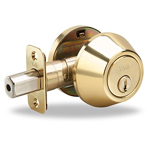 Yale security edge series deadbolt in polished brass - …