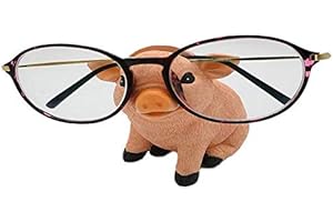 TANG SONG Creative Natural Resin Eyeglass Holder Handmade Nose Piggy Stand for Office Desk Home Decor Gifts