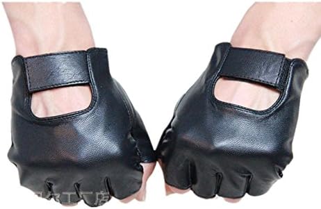 JIUYUNZHOU Mens Summer Genuine Nappa Leather Finger Driving Gloves (XL)