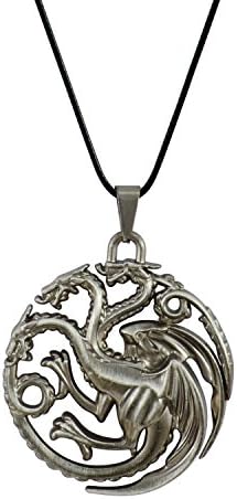 Sarah Metallic Game of Thrones Targaryen Dragon Pendant Necklace for Men