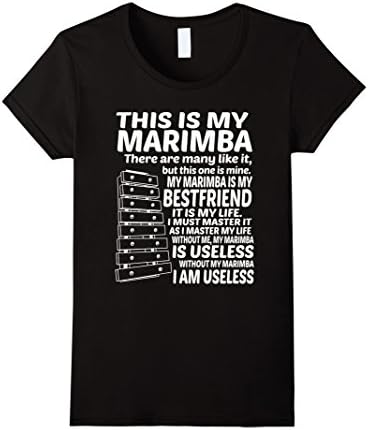 Women's My Marimba Is My Best Friend T shirt XL Black