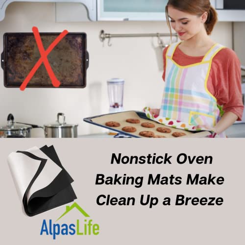 Nonstick Reusable Baking Mats for Oven, Set of 4 MultiPurpose Oven
