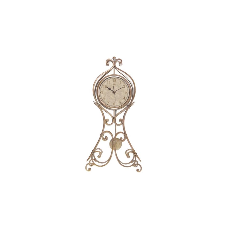 Vintage Gold Pendulum Wrought Iron Wall Clock [2070] on PopScreen