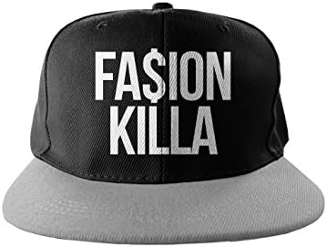 Fashion Killa Cool Swag Hip Hop Print Snapback Hat Cap Black Grey