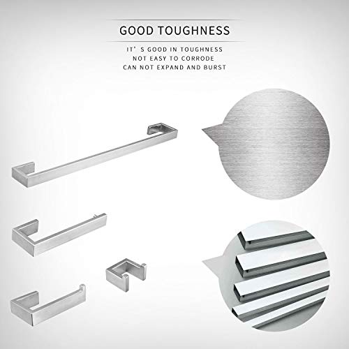 Four Piece Bathroom Accessories Set Stainless Steel Wall Mounted,Brushed Nickel Finished