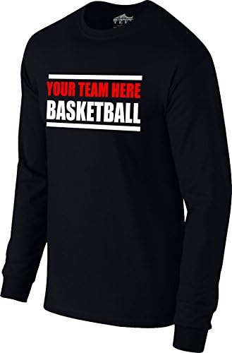 Custom Basketball Warm Up T-Shirt | Adult Sizes | Add Your Team Name | Long Sleeve, Unisex, Performance Tee