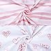 Bassinet Sheets Compatible with AirClub, GoFirst and MiClassic Bassinet Bedside Sleeper, 2 Pack, 100% Jersey Knit Cotton Fitted Sheets, Pink Stripes and Hearts Print for Baby Girls