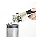 Ozetti Can Opener - Black 3-in-1 Maunual Stainless Steel Can Opener, Ergonomic Comfort Grips, Smooth Edge Cutting Tool, Bottle and Jar Tin Opener