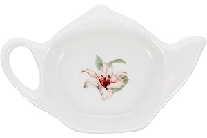 Uonlytech Ceramic Tea Bag Holder Tray Small Tea Bag Dish Dipping Bowl Kitchen Use