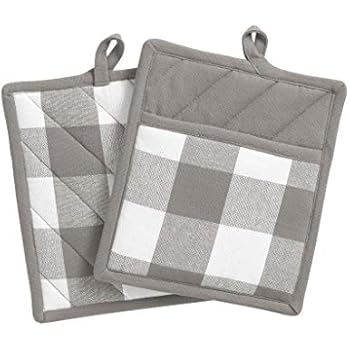 Elrene Home Fashions Farmhouse Living Buffalo Check Pot Holder Pair, 8