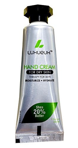 Luxueux Hand & Foot Cream – 20% Shea Butter – Premium Moisturizer for Dry, Cracked or Itchy Skin – Easy Lotion Like Application, Fast Acting – Loved by HealthCare Pro’s, Made In the USA (1 Ounce/Tube)