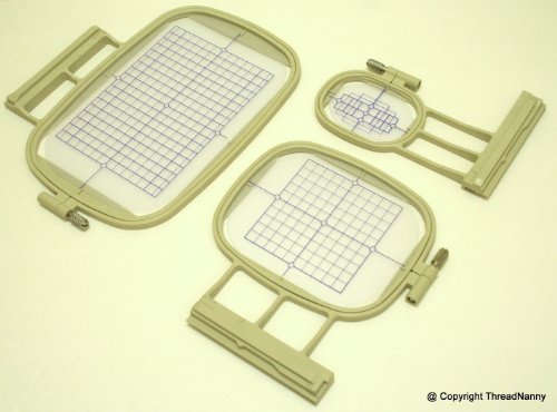 NEW 3 EMBROIDERY MACHINE HOOPS Set for Brother Innovis 2500D, 1500D, 4000D, 2800D Babylock Aventura Duetta 4500D, Quattro 6000D Quattro 2 6700D, Isodore Innov-Ã­s 5000, Duetta 2 4750D, DreamMaker XE VE2200, DreamWeaver XE VM6200D from ThreadNanny
