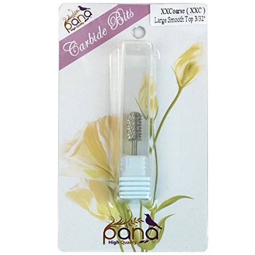 Pana Brand Professional SILVER XXC (Double Extra Coarse)Smooth Round Top Large Dome Top Barrel Carbide Bit 3/32" Shank Size