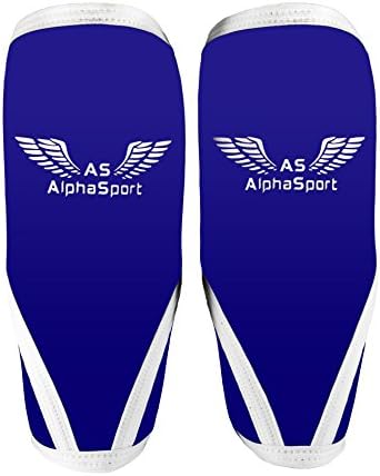 AlphaSport Knee Sleeves (1 Pair)(Blue Medium(35-37 cm)