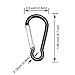 30pcs Mini Aluminum Carabiner Clip Hook D Shape Spring Loaded Gate Carabeaner Keychain for Home Camping Hiking Fishing Traveling Backpack Outdoor DIY (Black)