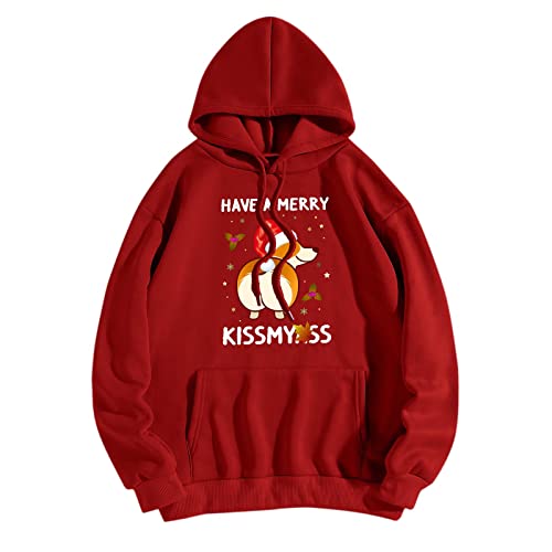 Wirziis Ugly Christmas Sweater For Women Funny Have A Merry Kiss