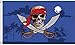 AZ FLAG - Pirate Night Sky Flag - 3x5 Ft - 100D Polyester Red Bandana Pirate Banner with Two Metal Grommets - Fade Resistant - Vivid Colors - 3' x 5' Feet - 150x90 Cm